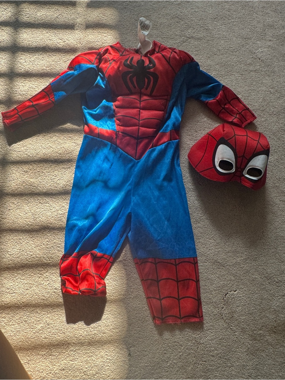 2T Kids Spider Superhero Costume in Red and Blue with Mask